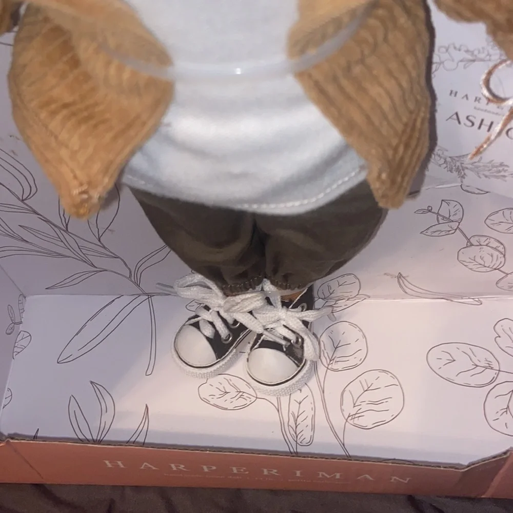 Harperiman Ashton handmade linen 14 inch doll, new in box.